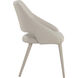 Galen Linea Light Grey Leather Dining Armchair